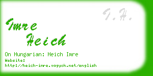 imre heich business card